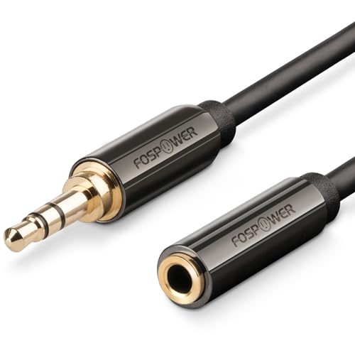 FosPower 3.5mm Male to Female Audio Extension Cable, 24K Gold Plated, 10 FT - size: 10FT