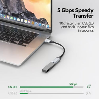 USB Extension Cable 1ft, USB A 3.0 Extender Male to Female Cord Braided - size: 1 Feet