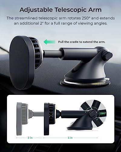 iOttie Velox Pro MagSafe Compatible Dash & Windshield Car Mount with Wireless Charging & CryoFlow™ Cooling Compatible with MagSafe Phones Including iPhone 12/13/14/15/16 Series (Car Charger Included) - style: Qi Wireless Charging
