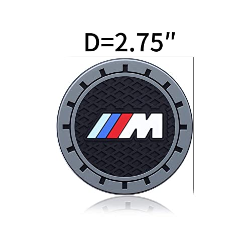 for BMW M Car Cup Holder Coaster, Auto Cup Holder Insert Coaster Compatible with BMW M M2 M4 M5 M6 M8 X1 X2 X3 X5 X6 M135i M240i Z4 328i X7, 2PCS - color: baoMma