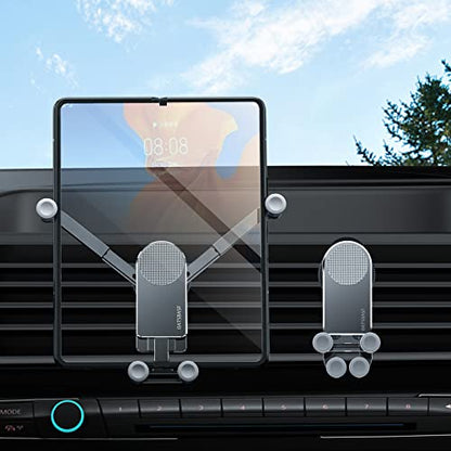 Z Fold 7 Car Mount Accessories, Gravity Linkage, A Vent (Black) - color: Black-V