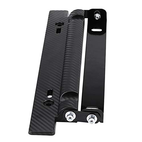 License Plate Frames Universal 180° Angle Adjustable Car License Registration Plate Tag Holder Carbon Fiber Tail Light Bracket Mount License Plate Bracket Tag Holder for Front