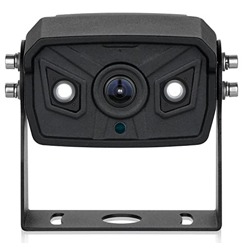 Bus Truck Vehicle Backup Cameras Wide View Angle Cab Cam Rearview Reverse Waterproof Night Vision 4 Pin Camera for Travel Trailer/Pickup/Van/Oversize Truck/Fifth Wheel/RV Camper/Motor Home (12-24V)