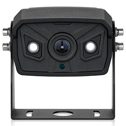 Bus Truck Vehicle Backup Cameras Wide View Angle Cab Cam Rearview Reverse Waterproof Night Vision 4 Pin Camera for Travel Trailer/Pickup/Van/Oversize Truck/Fifth Wheel/RV Camper/Motor Home (12-24V)