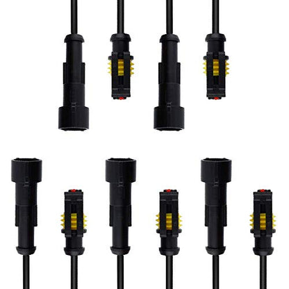 MUYI 1Pin Way 18AWG Waterproof Electrical Connector Wire Connectors-5 Kit - style: 1pin (5sets)