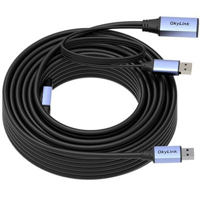 OkyLink Active USB 3.0 Extension Cable A to A, Male to Female 50ft - color: USB3.0(5Gbps), size: 50ft (15m)
