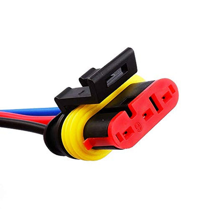 MUYI 5 Kit 3Pin Way Electrical Connectors 18AWG Waterproof Wire Connectors - style: 3pin (5sets)