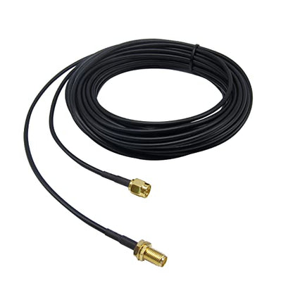 SMA Extension Cable 33ft, SMA Male to Female Low Loss RG174 Coaxial Cable Extender for SDR, Wireless Security Camera, Network System, GPS LTE 4G 5G WiFi Radio Antennas