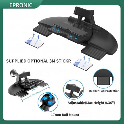 Car CD Slot Mount for Carplay Screen, 4PCS Tightening Nut with 4 Button Lock Replacement 17mm Ball Joint Car Mount for Phone Holder Baby Backup Camera Monitor GPS Navi