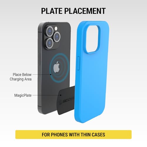 Scosche MPLT54T-2PKBP0 MagicMount Replacement Plate Kit for Magnetic Car Phone Mount Holder, Metal Plates w/Extra Strength Hold for Smartphone, Tablet, Magnet Cell Phone Stand & Phone Case, Pack of 2 - size: 2 Plates, style: Heavy Duty