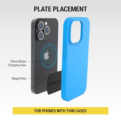 Scosche MPLT54T-4PKBP0 MagicMount Replacement Plate Kit for Magnetic Car Phone Mount Holder, Metal Plates w/Extra Strength Hold for Smartphone, Tablet, Magnet Cell Phone Stand & Phone Case, Pack of 4 - size: 4 Plates, style: Heavy Duty