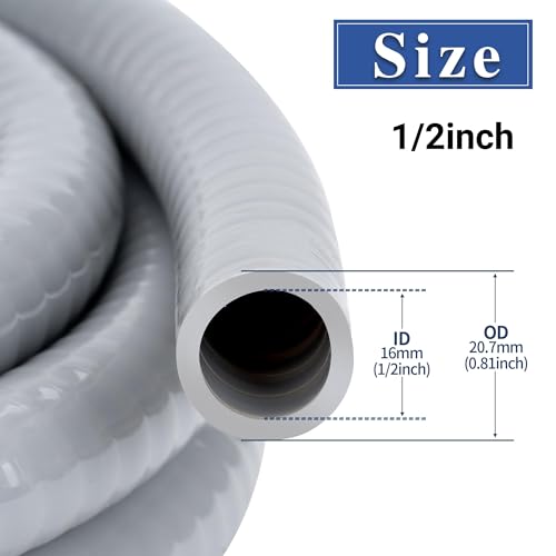 1/2 Inch 10 FT Liquid-Tight Conduit and Connector Kit - style: 1/2 inch-10FT