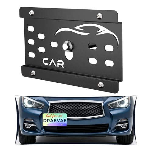 No Drill License Plate Bracket Fits Infiniti Q50 2014-2024/G37 2007-2015