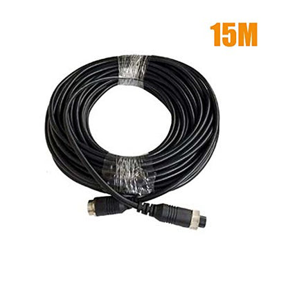 15m 50FT 4Pin Video Extension Cable Wire for Car Bus Truck Reversing Rear View Camera Motorhome Vehicle Backup Monitor CCTV System Waterproof