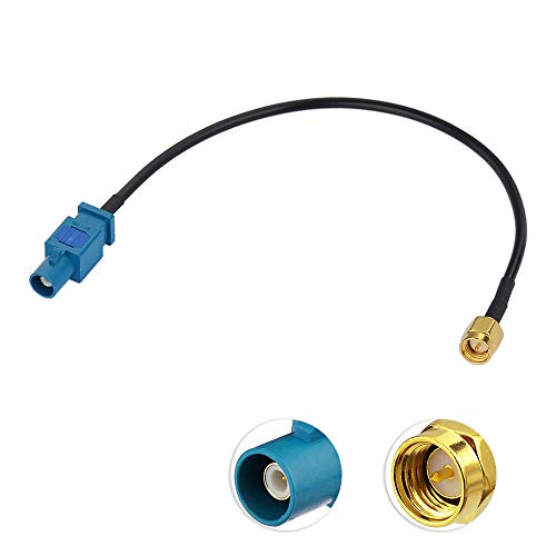 Bingfu Fakra Z Male to SMA Male Vehicle Antenna Adapter Cable 30cm 12 inch for Car Stereo Android Head Unit GPS Navigation FM AM Radio Sirius XM Satellite Radio 4G LTE TEL Telematics Bluetooth Module - color: Fakra Z Male to SMA Male 12inch