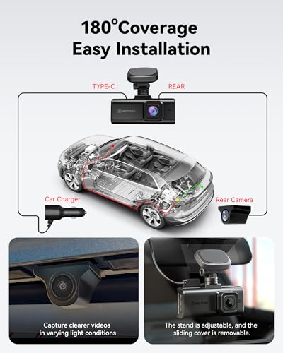 REDTIGER F7N Elite 4K HDR Dash Cam, STARVIS 2, Voice Control, 128G Card