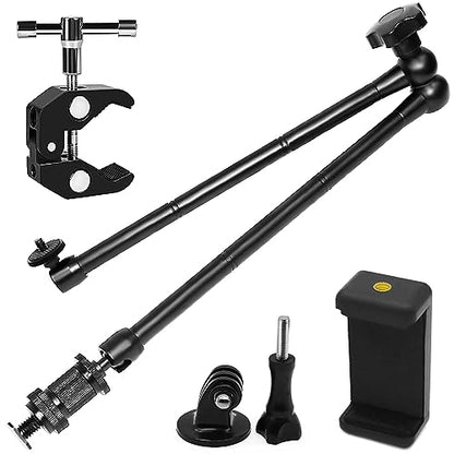 Niewalda 20" Magic Arm Clamp Kit with 1/4" & 3/8" Threaded Mounts - color: 20 Inch Frosted Black Magic Arm