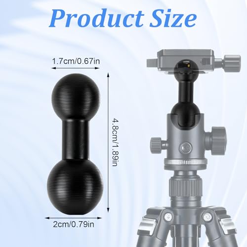 2Pcs 20mm to 17mm Ball Mount Arm, Aluminum Alloy Ball Mount Solutions Adapter Extension Compatible with Garmin and Bulletpoint Dash