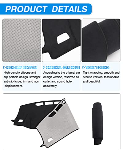 Cartist Black Dash Cover for 2014-2018 Toyota Corolla Dashboard Cover Mat - size: 14-18 Corolla(Black)