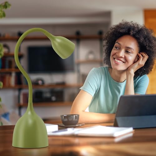 EJIAXIN Desk Lamp for College Dorm Room - LED Reading Light, Green - color: Green