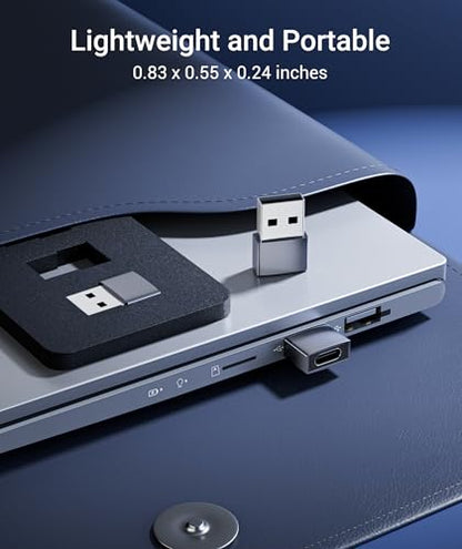 Syntech USB C to USB Adapter 3-Pack, Female to Male Converter, Aluminum - color: Space Gray