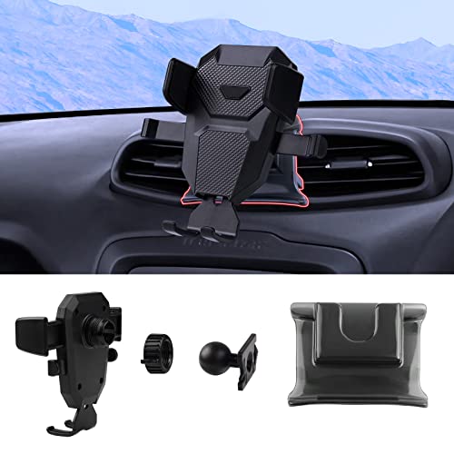 Karltys Car Phone Holder for Jeep Renegade 2015-2024 Accessories Renegade Cell Phone Holder Air Vent Mount for 4-7 Inch Phones Hands Free Thick Case Friendly Mobile Stand - size: 15-23 Renegade Phone Holder