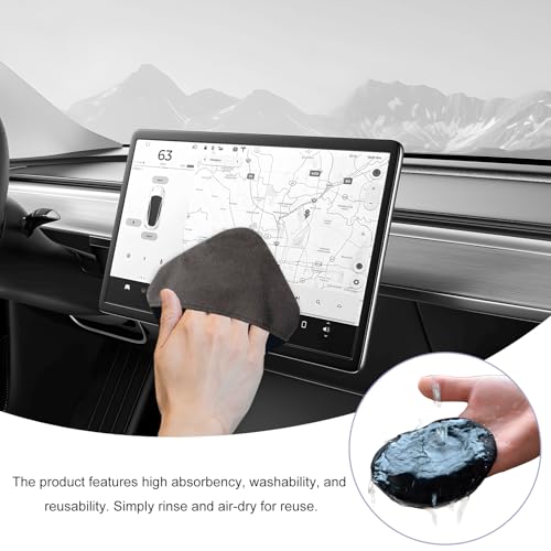 Car Screen Cleaner, 4.13"×4.13" Square Microfiber Auto Touchscreen Cleaning Cloth Foldable Wipes, Non-Scratch Touch Screen Cleaning Pad for Vehicle Dashboard Display - color: Square