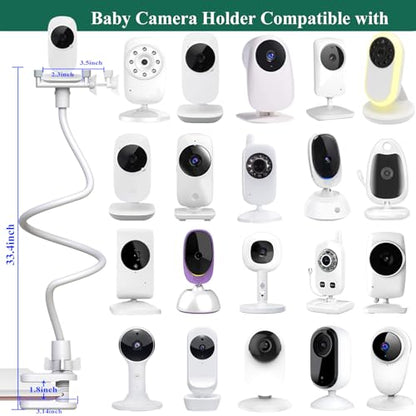Baby Camera Monitor Mount Stand Holder Compatible with VTech VM924/ 901/928HD /5263/5755 /5764HD /7764HD/5766/5263/BM5254/ RM5755/ Leapfrog LF920HD/RM7768HD/LF815HD/LF1726FHD /LF2413 Camera - size: 33.45" for VTech/Leapfrog Camera