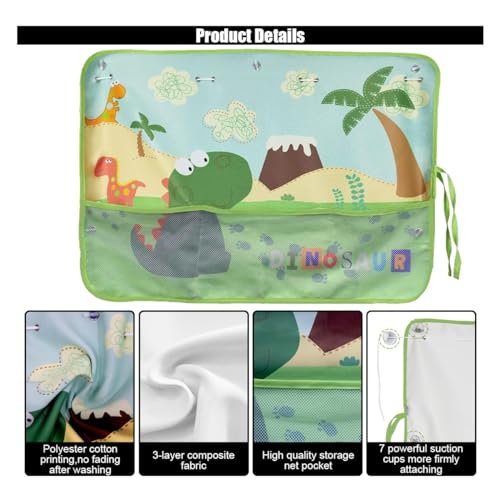 GLSOWEE Car Window Shade for Baby, Blackout Car Window Curtain, Dinosaurs - color: Green-Dinosaurs