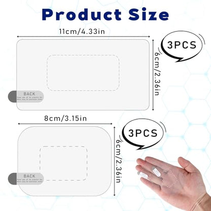 6 Pcs Dashcam Electrostatic Stickers, Clear Electrostatic Stickers for Dash Cam Sticker, Prevent Scratching and Falling, Easy Removal - color: Transparent