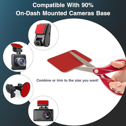 Car Windshield Electrostatic Film and Double-Sided Sticker Adhesive Pad for Mounting Dash Cam, Camera, Windshield Sticker Applicator Car Decals Sticky Pad