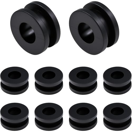 M6 Rubber Grommets Kit for Motorcycle Fairing, 10PCS Rubber Grommet Bushings Compatible with Yamaha Honda Kawasaki Suzuki, ATV Body Panel & Cowling Mount Replacement