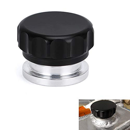 PTNHZ OD 1.5" 38mm Aluminum Alloy Weld Billet On Filler Neck Cap Oil Fuel Water Tank Black - size: 1.5"