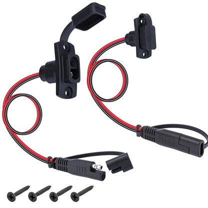 2 PCS SAE Connector Harness, 1FT 12AWG SAE Adapter, 12V Quick Connect