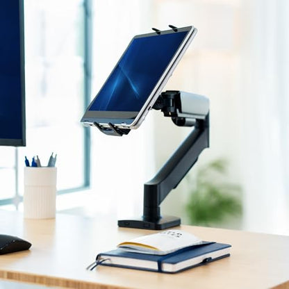 VIVO Height Adjustable Counterbalance Mechanical Arm Tablet Desk Mount, Fits 2-in-1 Laptops and 15.6 inch Portable Monitors, Max VESA 100x100, Black, STAND-V001O-M02 - size: up to 15.6" monitors + arm mount