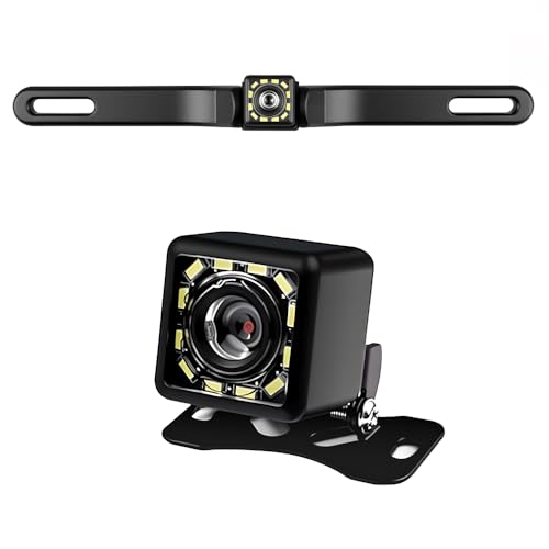 Car Backup Camera,12LED HD Night Vision Reverse Camera,150°Wide Angle Backup Camera for Car,with Multiple Bracket,Waterproof Rear View Camera Fit for Car Truck SUV