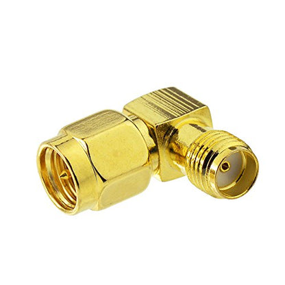 SUPERBAT SMA Adapter 90 Degree,5pcs SMA Male to Female Right Angle Coax Adapter for Radio RTL-SDR FPV Antenna Transmitter LTE Router etc. - color: SMA elbow