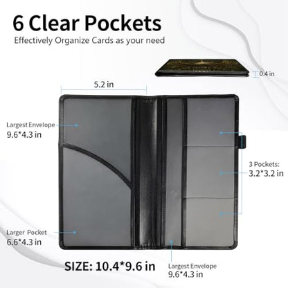 Car Registration and Insurance Card Holder Wallet, Bald Eagle USA 250th Vehicle Document Organizer for Glove Box, Auto License & ID Card Holder Case, Slim Multi-Slot Car Paper Organizer - color: Bald Eagle USA 250th