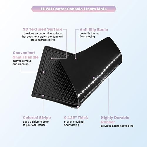 2022-2026 GR86 ZN8 Center Console Liners Mats Cup Holder Inserts Mats Non-Slip Center 2025 2026 GR86 Console Liner Trim Mats Anti-dust Door Pocket Liners Accessories 6 PCS (Black) - color: Black