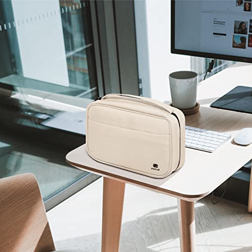 pack all Electronic Organizer Plus, Shockproof Cable Organizer Bag - color: Beige