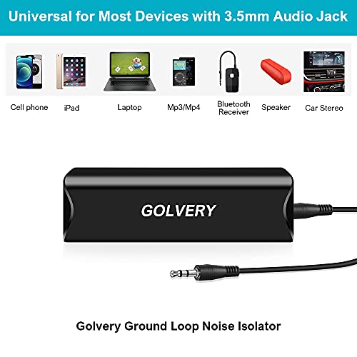 Golvery Ground Loop Noise Isolator, 3.5mm AUX Noise Filter