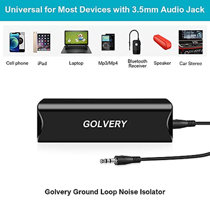 Golvery Ground Loop Noise Isolator, 3.5mm AUX Noise Filter