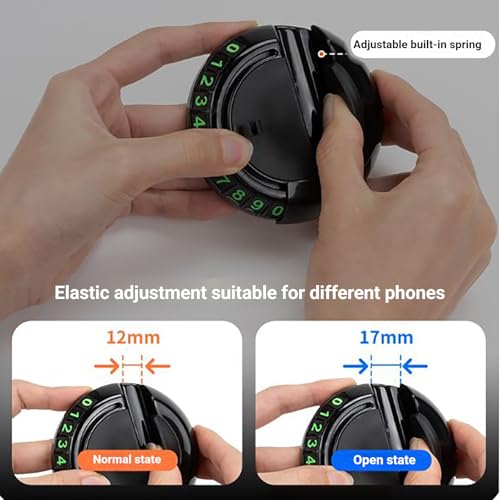 Anti Slip Car Mat Phone Holder,Anti Slip Phone Mat for Car,360° Rotatable - color: Black and Gray