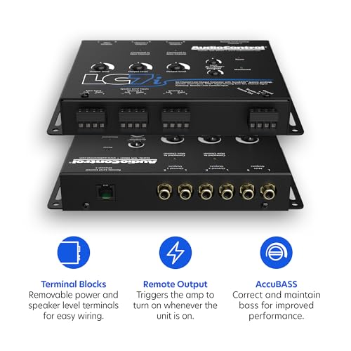 AudioControl LC7i 6-Channel Active Line Output Converter with AccuBASS for Adding Subwoofers, Amplifiers to Factory Car Audio Receiver Head Unit, Speaker Level to RCA Line Level Converter
