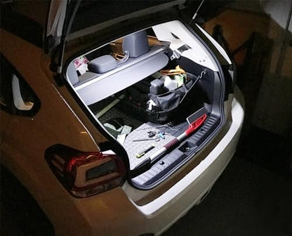 iJDMTOY Super Bright Xenon White Full LED Trunk Cargo Area Light Assembly w/Switch Compatible With Subaru Impreza WRX XV Crosstrek Ascent, Powered by 18-SMD LED Diodes