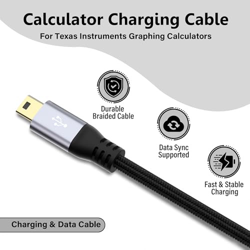 Mini USB Cable 3 FT, USB 2.0 A to Mini B Charging Cord Compatible with GoPro Hero 3+, PS3 Controller, MP3 Player, Dash Cam, Garmin Nuvi GPS, Camera, Blue Yeti, GPS Receiver, Snowball iCE Mic, TI-84 - size: 3FT