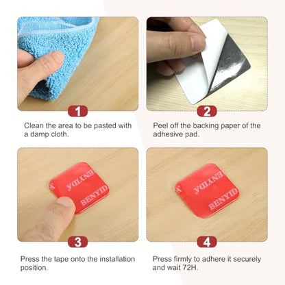 20 Pcs Double Sided Adhesive Pads, 1.18 x 1.18 Inch Dash Cam Sticky Pads Self-Adhesive Square Mounting Foam Tape Waterproof & Heat Resistant for Car Walls Picture Home Decor, Red - size: 1.18 x 1.18 Inch