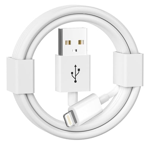 Car Carplay Apple Cable, USB A to Lightning Cable for iPhone 14, 14 Plus, 14 Pro Max, 13, SE 2nd/12/11/Xs/XR/8/7, iPad 4/5/ 6/7/8, Mini 2/3/4/5, Air 2/3 Charger Cord, Car Charging Cable (White) - color: White, size: 3.3FT, style: USB A to Lightning