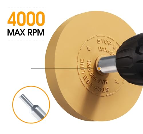 30 Pack Decal Remover Eraser Wheel Rubber Eraser Wheel for Drill Removes Car Stripes Vinyl Tapes and Graphics Rubber Eraser Wheel Tool Kit for Cars, RV, Motorcycles Sticker Remover Tool - size: 30 Pack Solid
