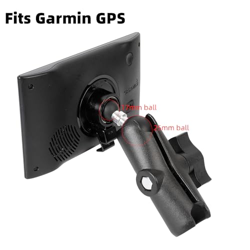 1 inch to 17mm Ball Adapter with 3.54" Medium Double Socket Arm, Compatible with RAM B Size Mounts, Fits Garmin GPS Mount and 17mm Swivel Ball Mounting Phone Holders - style: 1" to 17mm Ball Adapter with 3.54" Arm